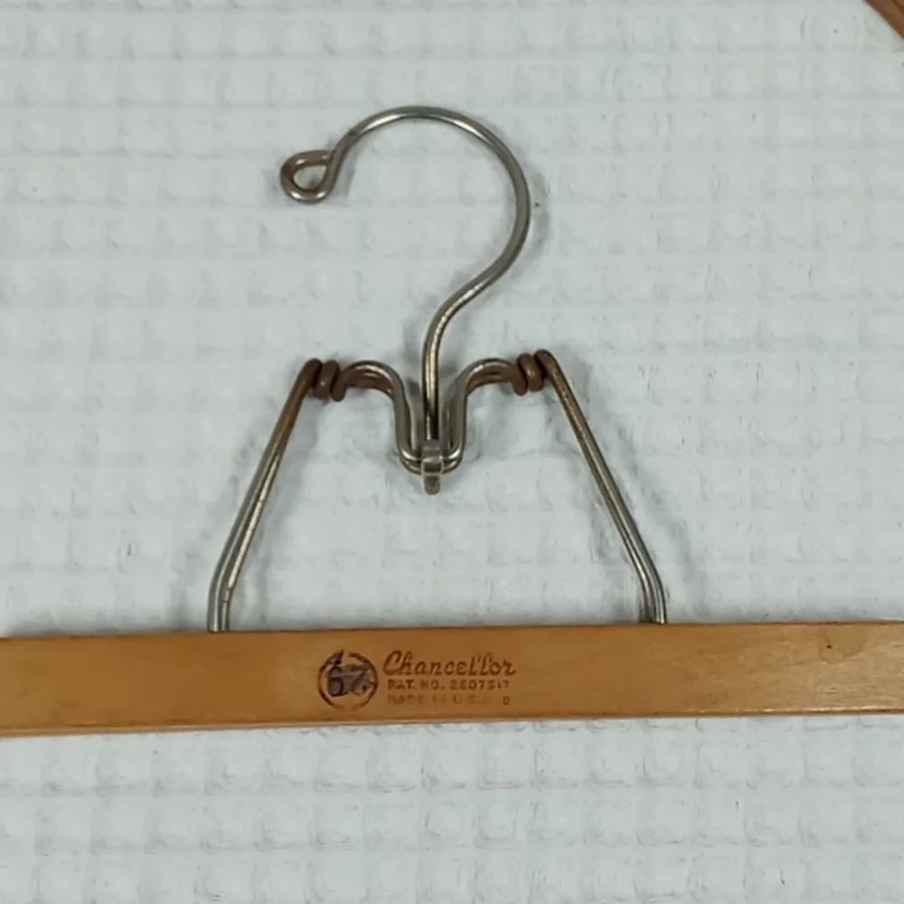 Lot of 11 Vintage Wooden Pants/Skirt Clamp Hangers Various Lengths